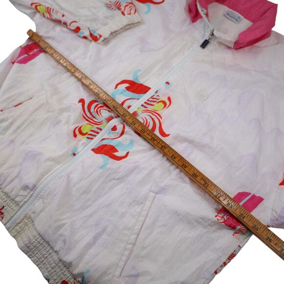 Vintage Sergio Tacchini Floral Print Allover Design Windbreaker Jacket - Picture 10 of 13